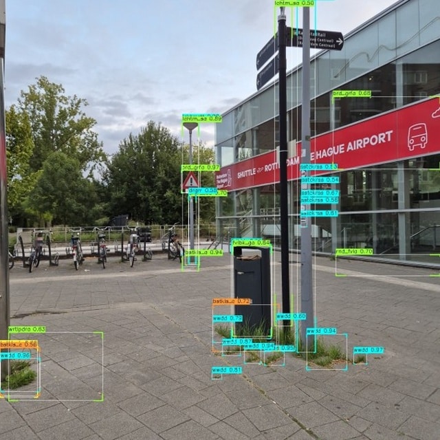 Onkruidgroei rond obstakels en straatmeubilair