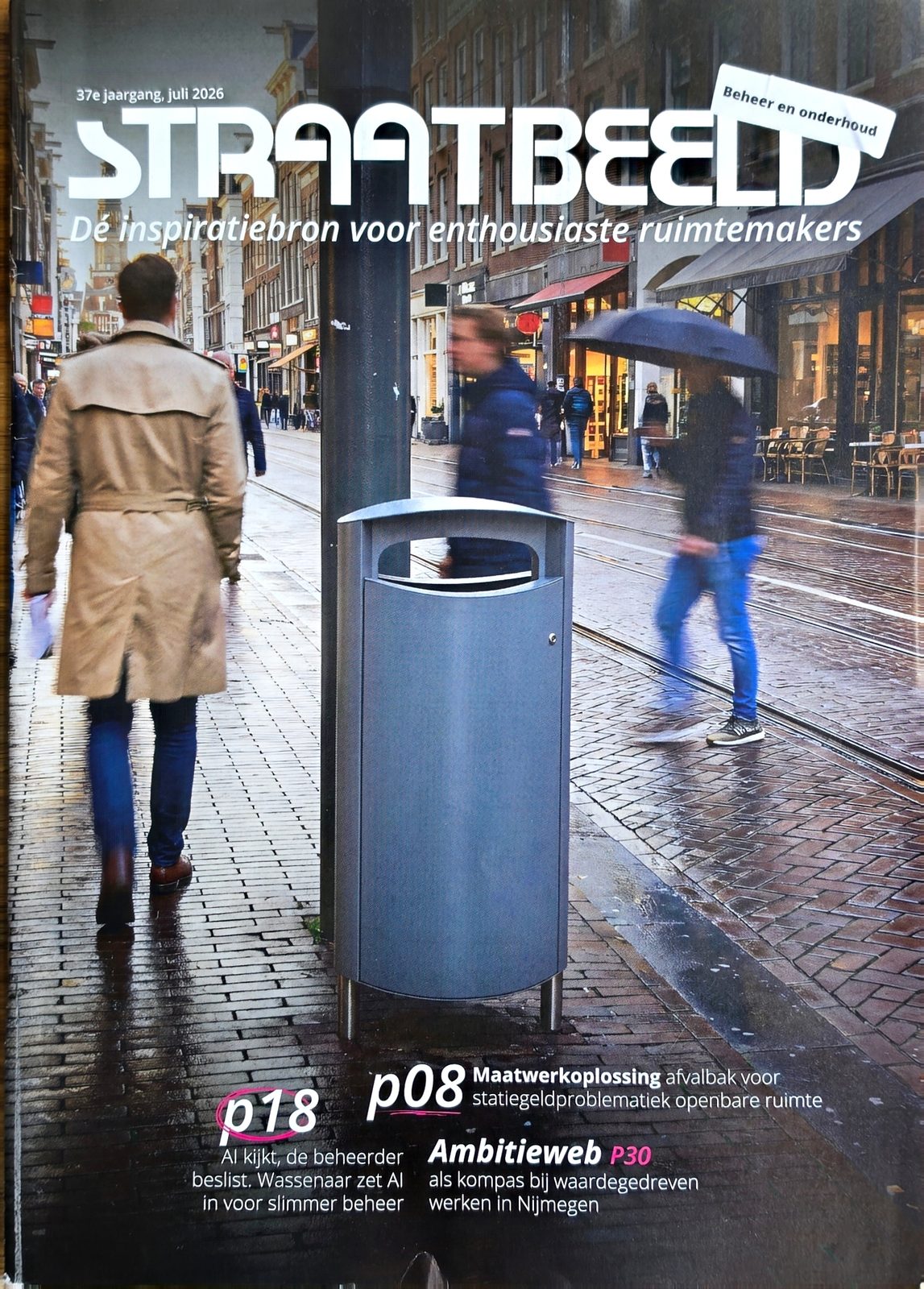 Cover van vakblad Straatbeeld, juli 2026, met op pagina 18 het artikel AI kijkt, de beheerder beslist over Wassenaar